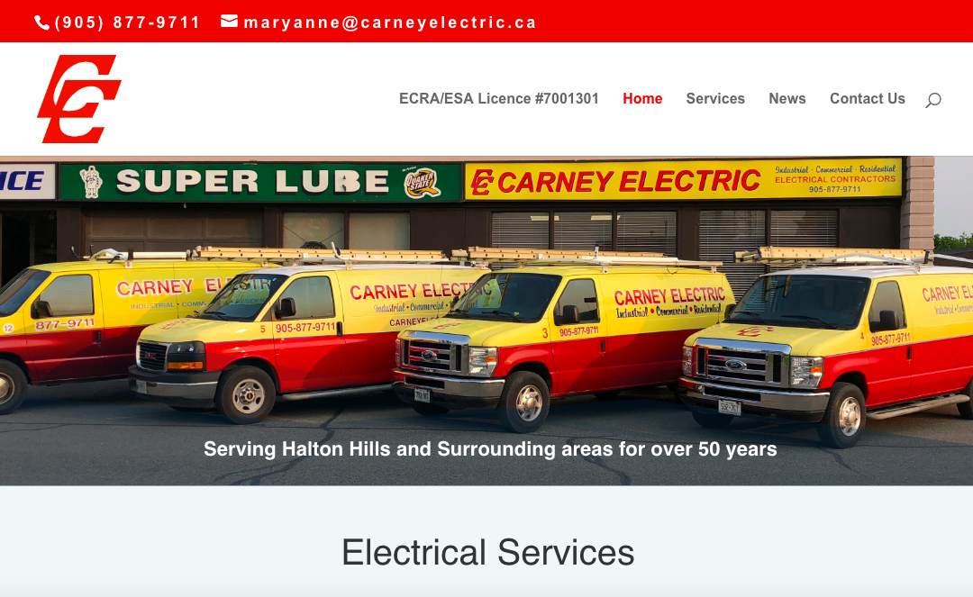 Carney Electric New website
